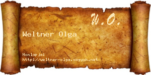 Weltner Olga névjegykártya